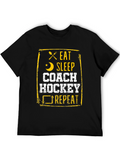 Eat Sleep Coach Hockey Repeat T-Shirt