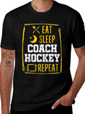 Eat Sleep Coach Hockey Repeat T-Shirt