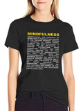 Mindfulness Definition Black T-Shirt