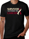 Survivor Stronger Than Cancer Awareness T-Shirt