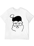 Santa Graphic Tee - Black Holiday T-Shirt