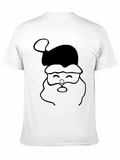 Santa Graphic Tee - Black Holiday T-Shirt