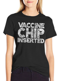 Vaccine Chip Inserted Graphic T-Shirt