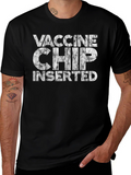 Vaccine Chip Inserted Graphic T-Shirt