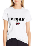 Vegan Cherry Graphic T-Shirt