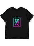 Aloha Summer Graphic Black T-Shirt