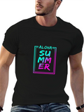 Aloha Summer Graphic Black T-Shirt