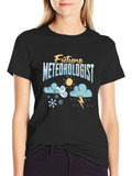 Future Meteorologist Black Graphic Tee