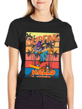 Surfing Hallo-ween Skeleton T-Shirt