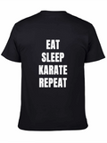 Eat Sleep Karate Repeat Black T-Shirt