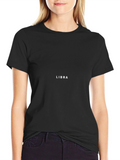 Libra Zodiac Sign Black T-Shirt
