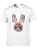 Cool Easter Bunny T-Shirt with Sunglasses - Distressed