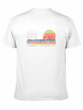 Retro Camping T-Shirt: Tent & Sunset Design