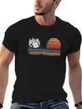 Retro Camping T-Shirt: Tent & Sunset Design