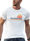Retro Camping T-Shirt: Tent & Sunset Design