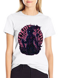 Monster Graphic Print Black T-Shirt
