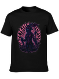 Monster Graphic Print Black T-Shirt