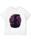 Monster Graphic Print Black T-Shirt