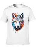 Abstract Wolf Graphic Tee - Modern Black T-Shirt