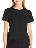 Geometric Bear Black Graphic Tee