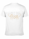 I Rule the Court Graphic Black T-Shirt