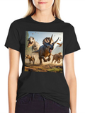 Dinosaur T-Rex & Triceratops Graphic Tee
