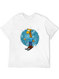 Skiing Giraffe T-Shirt - Winter Fun Apparel