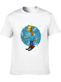 Skiing Giraffe T-Shirt - Winter Fun Apparel