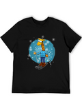 Skiing Giraffe T-Shirt - Winter Fun Apparel