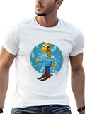 Skiing Giraffe T-Shirt - Winter Fun Apparel