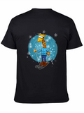 Skiing Giraffe T-Shirt - Winter Fun Apparel