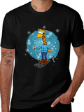 Skiing Giraffe T-Shirt - Winter Fun Apparel