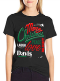 Merry Christmas T-Shirt Davis Family Holiday Tee