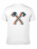 Retro Crossed Axes T-Shirt - Lumberjack Style