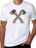 Retro Crossed Axes T-Shirt - Lumberjack Style