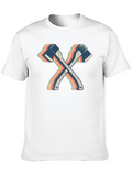 Retro Crossed Axes T-Shirt - Lumberjack Style