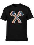 Retro Crossed Axes T-Shirt - Lumberjack Style