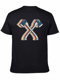 Retro Crossed Axes T-Shirt - Lumberjack Style