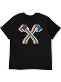 Retro Crossed Axes T-Shirt - Lumberjack Style