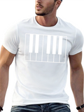 Piano Keys Graphic Tee - Musicians Black T-Shirt