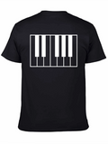Piano Keys Graphic Tee - Musicians Black T-Shirt