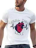 Feel The Beat Heartbeat T-Shirt - Black