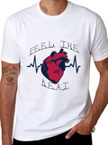 Feel The Beat Heartbeat T-Shirt - Black