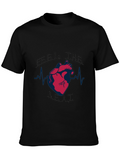 Feel The Beat Heartbeat T-Shirt - Black