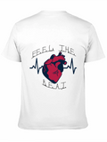 Feel The Beat Heartbeat T-Shirt - Black