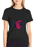 Feel The Beat Heartbeat T-Shirt - Black