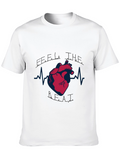 Feel The Beat Heartbeat T-Shirt - Black