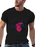 Feel The Beat Heartbeat T-Shirt - Black
