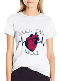 Feel The Beat Heartbeat T-Shirt - Black