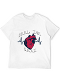 Feel The Beat Heartbeat T-Shirt - Black